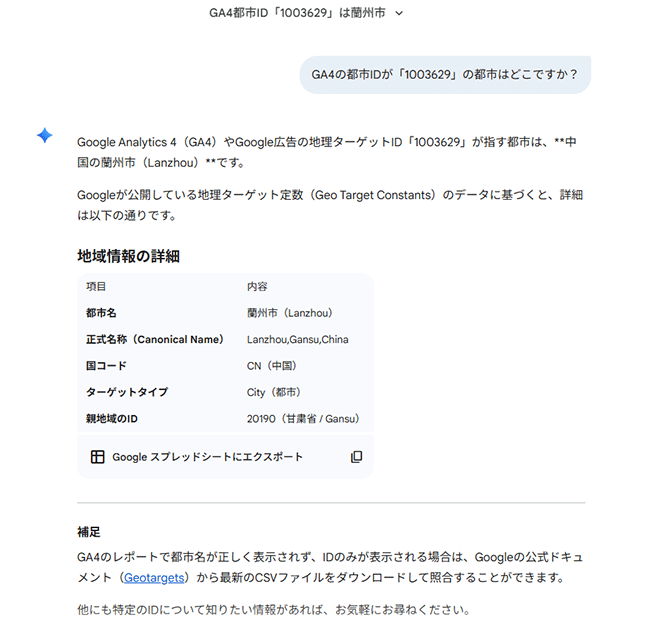 図5．Geminiの返答．